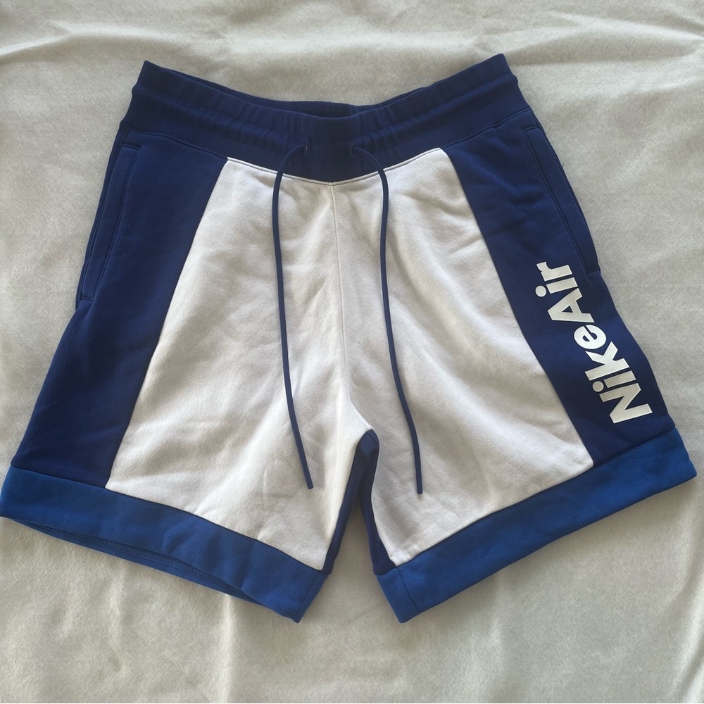 New Nike Nsw Air Fleece Men's Shorts Blue White CJ4832 100 Men's Size Large NWT